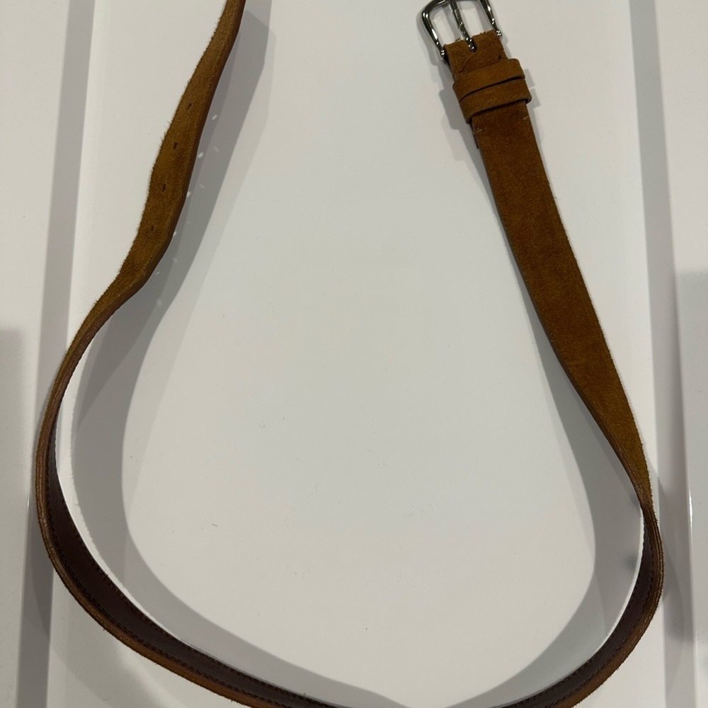 Tecovas, Women’s Suede Leather Strap Belt in Brown